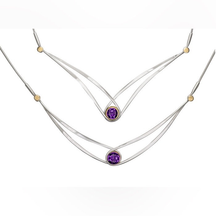 Ed Levin Amethyst Swing Necklace